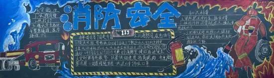 119消防安全黑板报2张