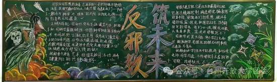 反邪教，远离邪教的黑板报3张