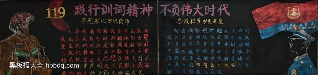 中国消防救援大队的主题黑板报10张-第2张