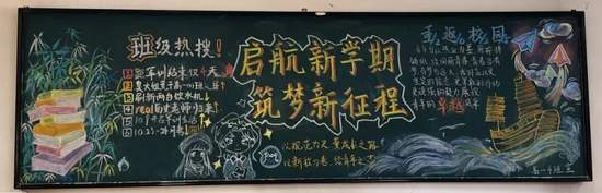 启航新学期的行为规范黑板报