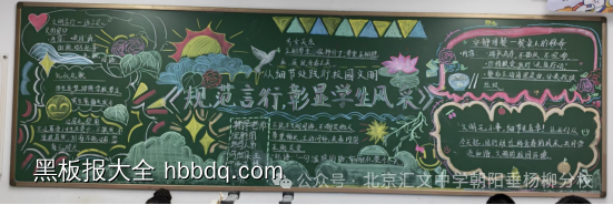 校园生活文明自律黑板报-第2张