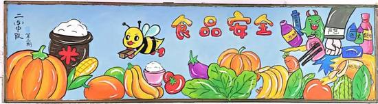 卡通蜜蜂食品安全黑板报