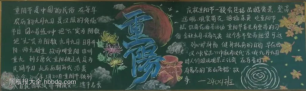 九九重阳节敬老爱老黑板报5张-第5张
