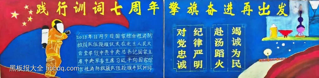 中国消防救援大队的主题黑板报10张-第1张
