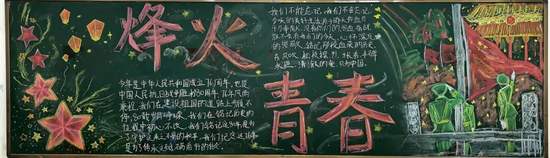 抗战荣光烽火青春黑板报