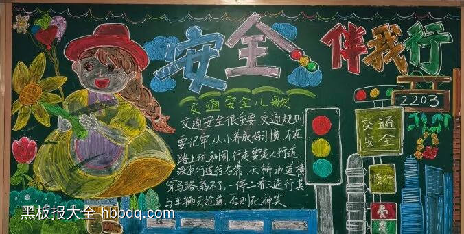 交通安全，从我做起主题黑板报-第4张
