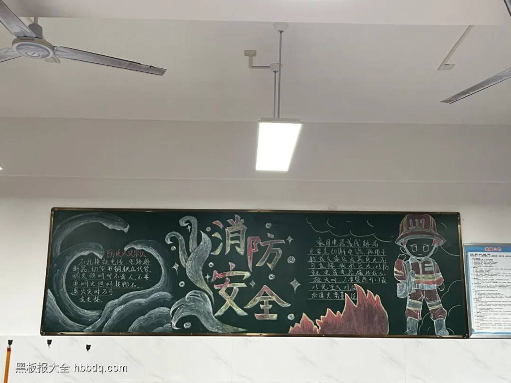 消防安全月主题黑板报-第5张