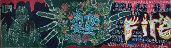 简单又好看的119消防安全黑板报9张