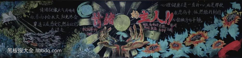 情绪的主人心理健康黑板报-第1张