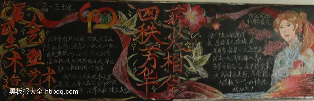 四秩芳华育桃李，薪火相传谱新篇|庆祝40周年校庆主题黑板报-第1张