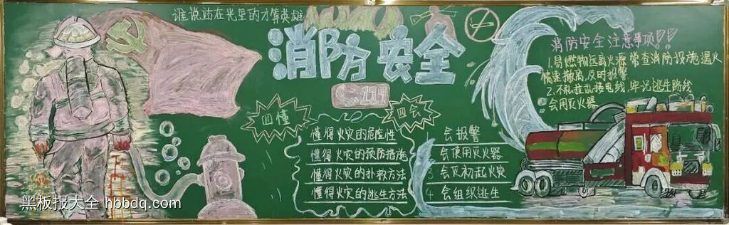 消防安全获奖的黑板报欣赏5张-第3张