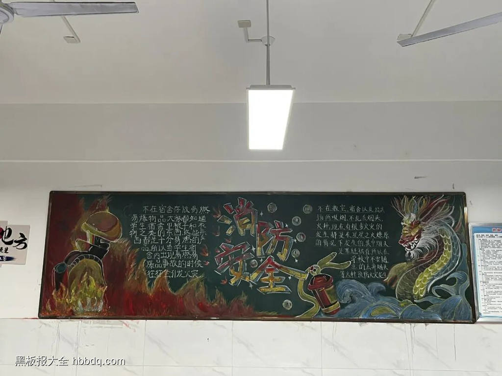 消防安全月主题黑板报-第1张