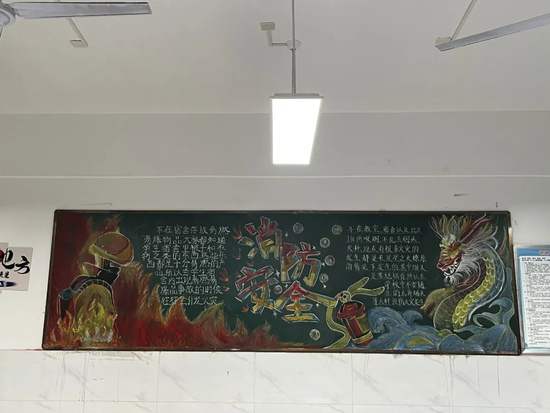 消防安全月主题黑板报