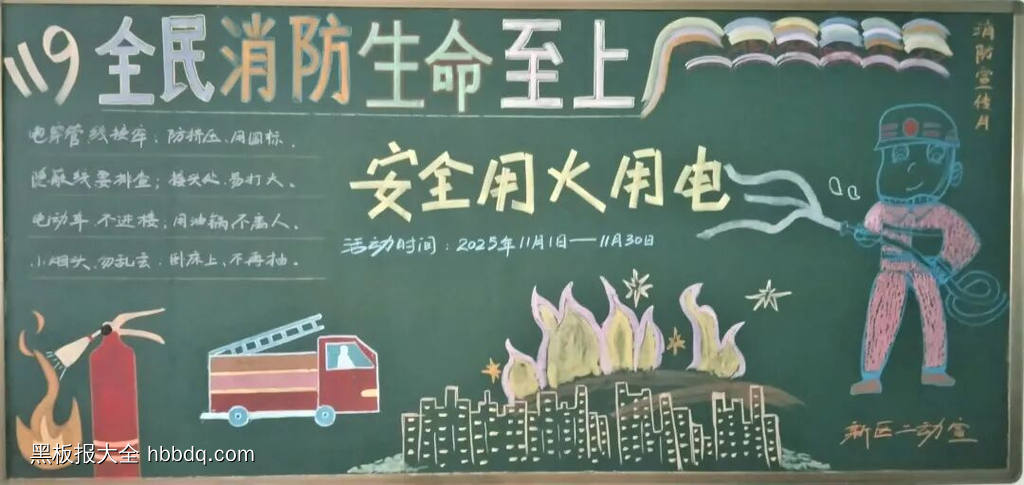 2025.11.9消防宣传月方寸黑板报十一幅-第8张