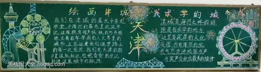 我的求学城市——天津的黑板报6张-第6张