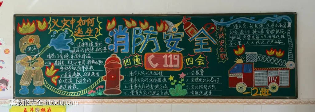 超推荐的119消防安全黑板报8张-第8张