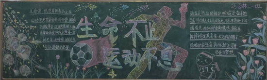 喜迎校运会的黑板报7张