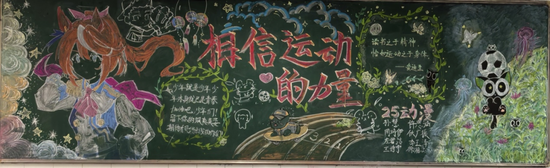 相信运动的力量体育黑板报