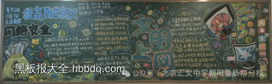 漂亮的网络安全文明上网黑板报-第2张