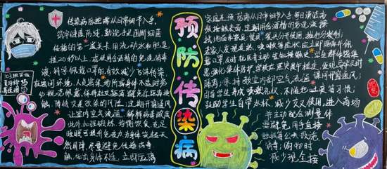 简单又好看的预防传染病主题黑板报6张
