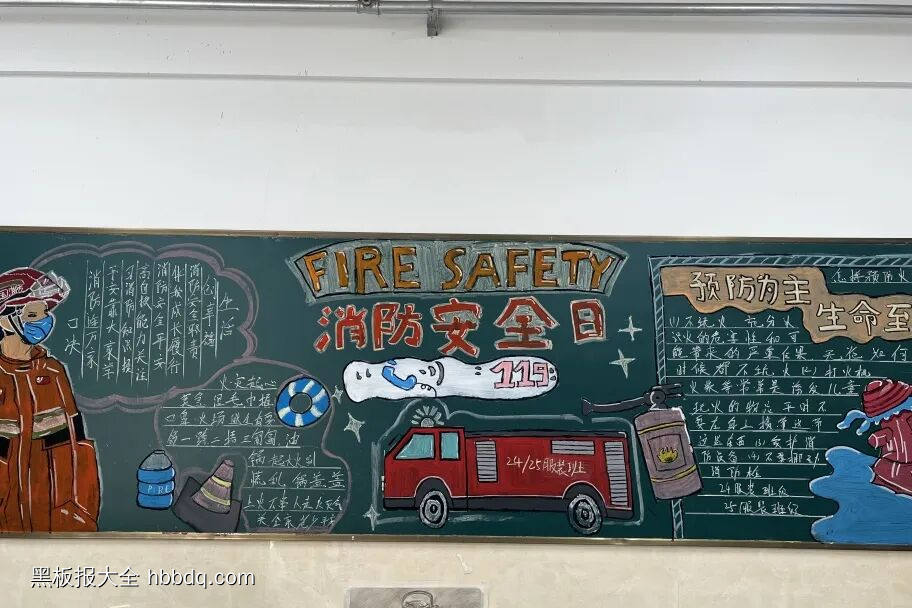 消防安全月黑板报-第3张