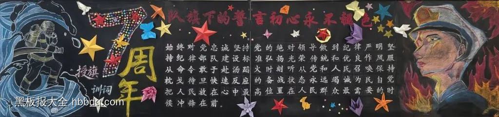 中国消防救援大队的主题黑板报10张-第4张