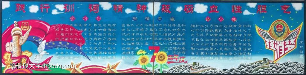 中国消防救援大队的主题黑板报10张-第8张