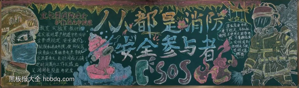 人人都是消防安全参与者黑板报-第2张