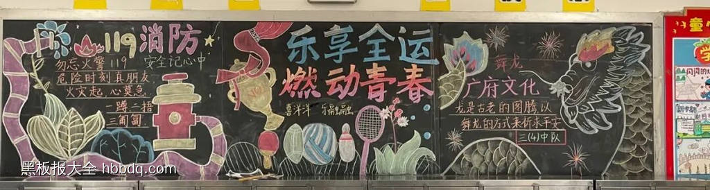 激情全运会的主题黑板报14张-第8张