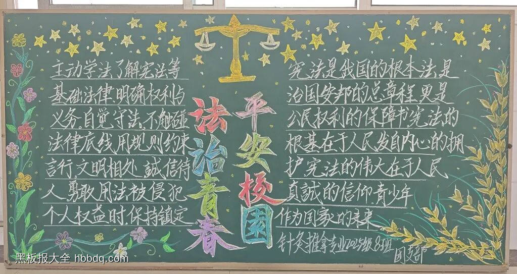 法制青春平安校园黑板报5张-第5张