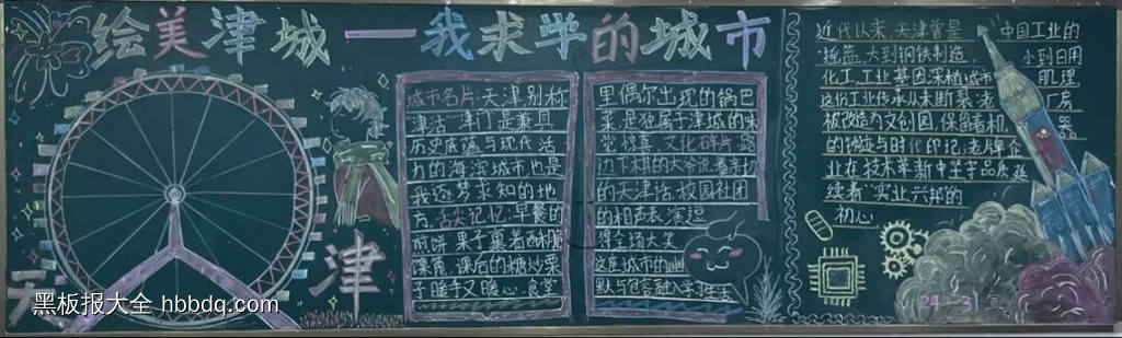 我的求学城市——天津的黑板报6张-第3张