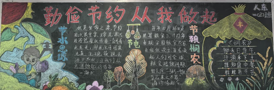 小学生勤俭节约的黑板报