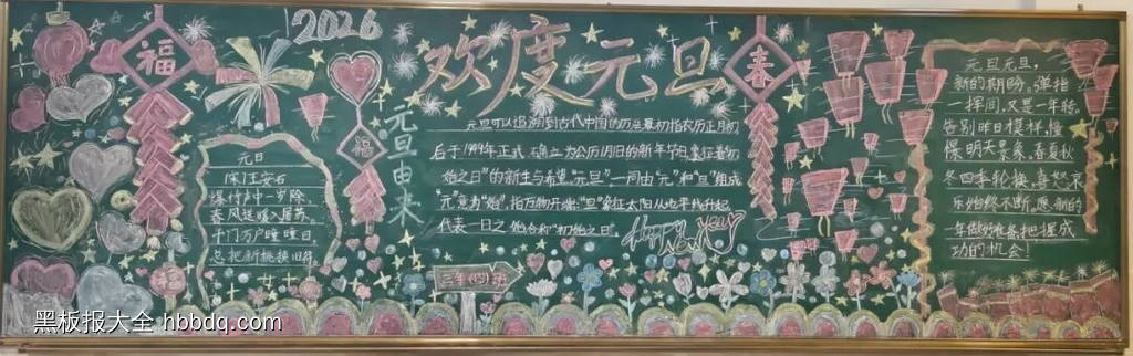 2026喜迎元旦的黑板报4张-第4张