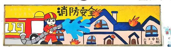 二年级消防安全119简单漂亮的黑板报