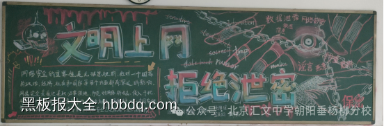 漂亮的网络安全文明上网黑板报-第5张