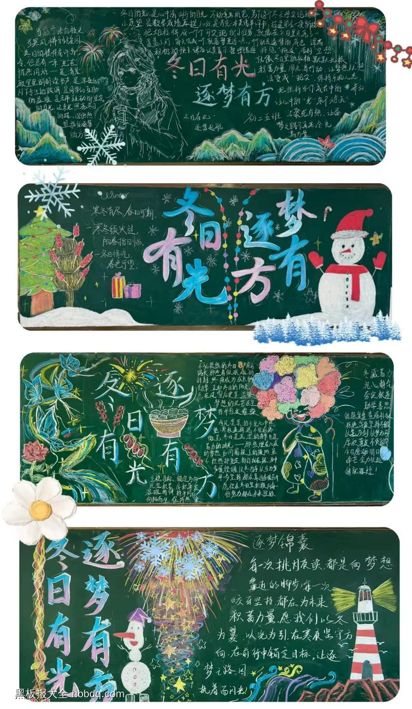 冬日有光，逐梦有方——初二年级初冬主题板报-第2张