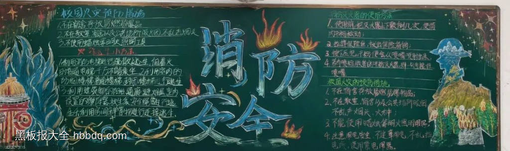 简单又好看的119消防安全黑板报9张-第3张
