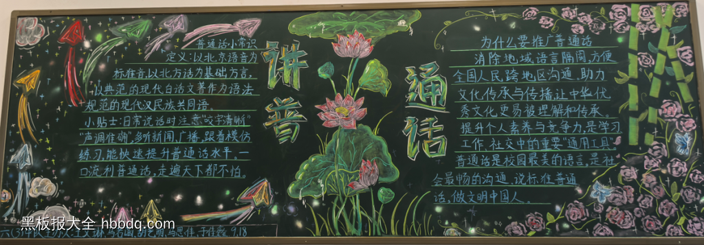 推广普通话黑板报3张-第2张
