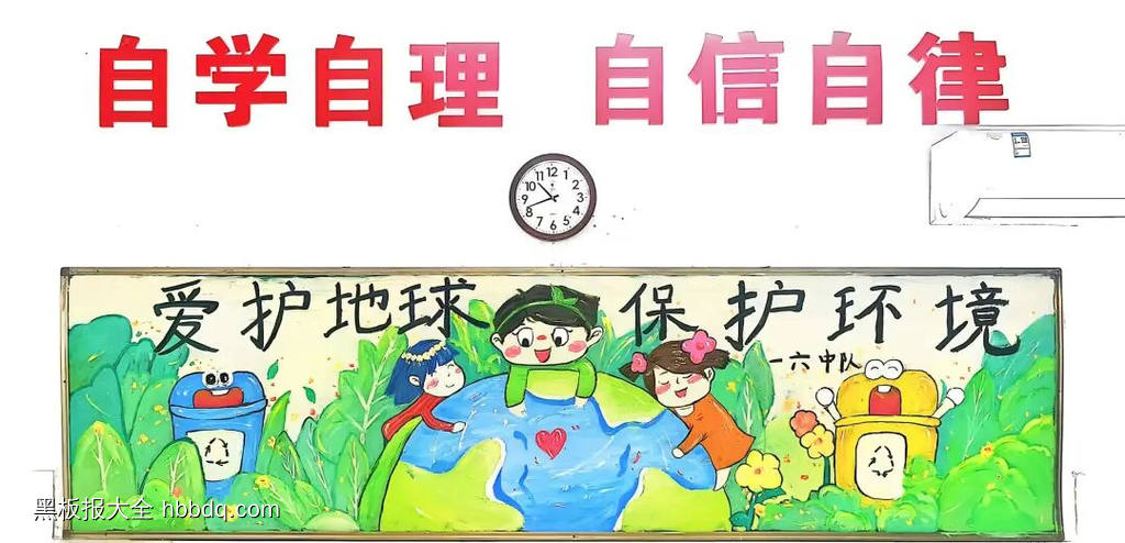 爱护地球，保护环境的黑板报-第1张