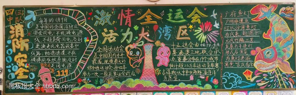 激情全运会的主题黑板报14张-第9张