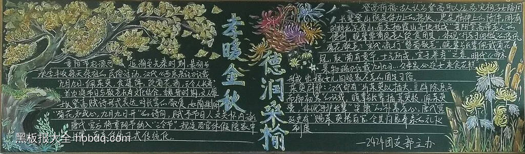 九九重阳节敬老爱老黑板报5张-第4张