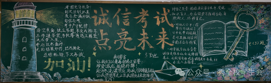 诚信考试点亮未来黑板报8张
