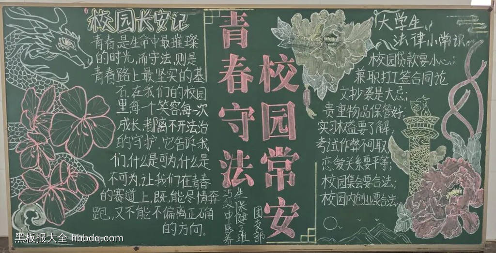 法制青春平安校园黑板报5张-第3张