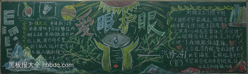 大学生爱眼护眼获奖作品黑板报4张-第1张