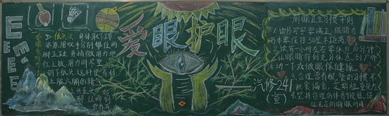 大学生爱眼护眼获奖作品黑板报4张