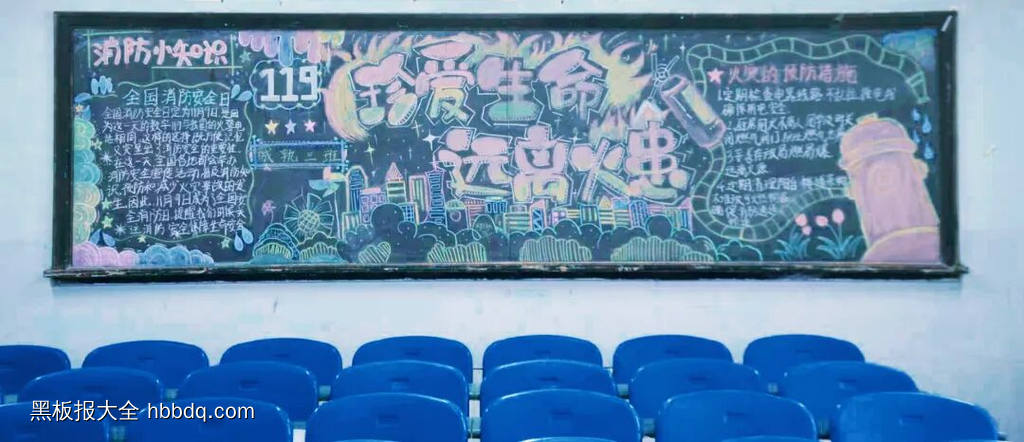 全民消防生命至上黑板报-第3张