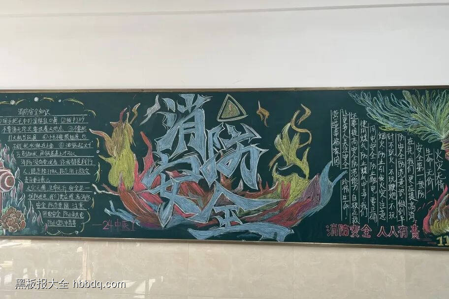消防安全月黑板报-第2张