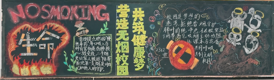 禁烟黑板报