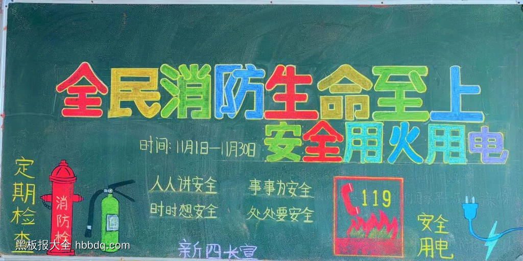 2025.11.9消防宣传月方寸黑板报十一幅-第10张
