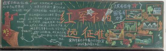 红军不怕远征难|红军长征胜利纪念日黑板报4张